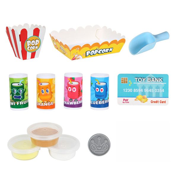 

children's simulated vending machine puzzle drinks popcorn machine popper toy pretend toy set with sound and light original