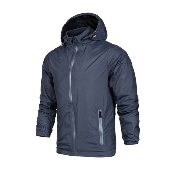 

oeak men's fashion autumn new waterproof windproof hooded double layer zipper jacket new thin casual outdoor sports coat, Black;brown