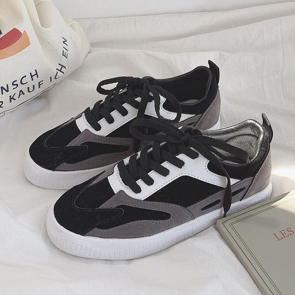 

new style low women shoes canvas shoes harajuku ulzzang women's trendy spring and autumn students breathable casual sh, Black
