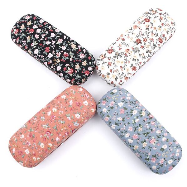 

fashion new style protable floral sunglasses hard eye glasses case eyewear protector box pouch bag 4 colors ing, Silver