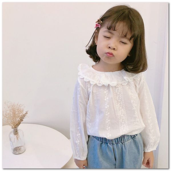 Toddlers Tops Summer Baby Girls Lace Sleeve Cotton T-Shirt Blouse Vest Top Tees