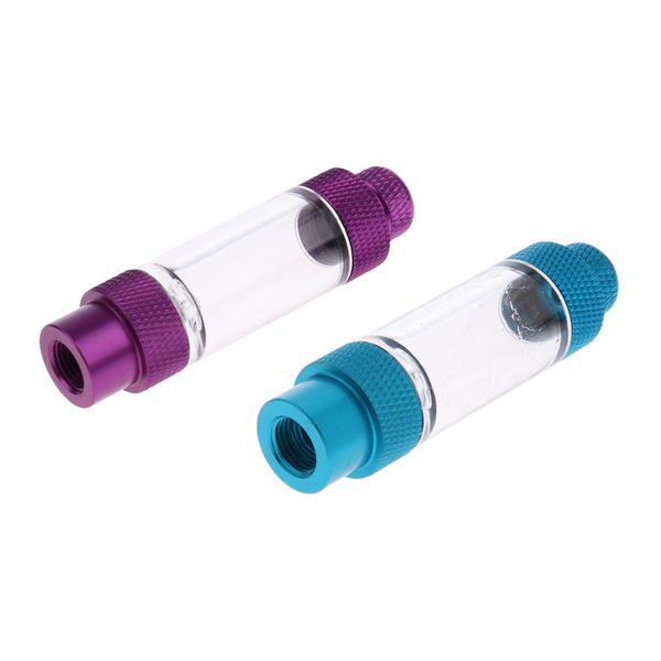 

2pcs blue & purple aquarium plants co2 check valve bubble counter