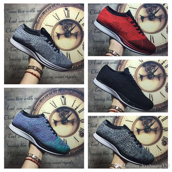 

n11-14 2018 zoom marah fly racer 2 women mens athletc all black red green casual shoes weaving zoom racer sneaker trainrs size 36-45
