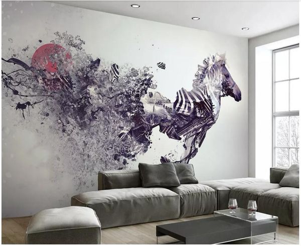 

3d p wallpaper custom mural zebra explosion fashion abstract tv background home decor 3d wall murals wallpaper for walls 3 d