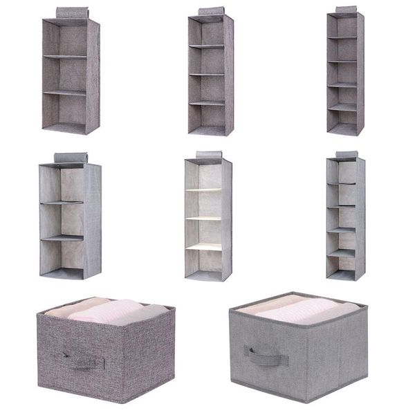 

2020 interlayer drawer type wardrobe hanging storage bag organizer debris storage box hanger