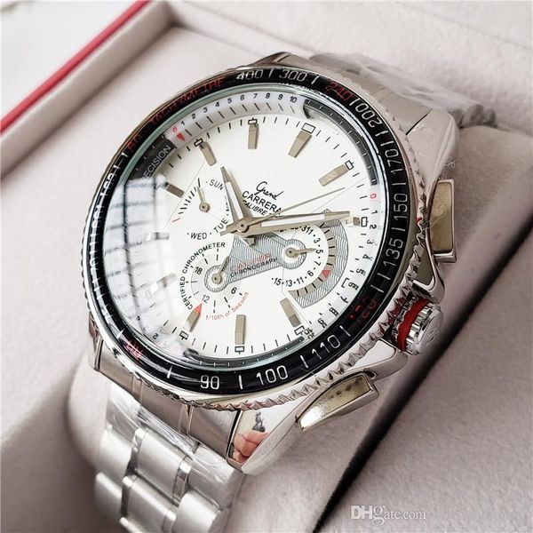 

2019 wholesale brand automatic mechanical tag watch rubber strap mens business casual calibre 36 fashion watches reloj carrera wristwatches