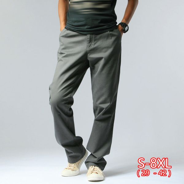 

spring and autumn casual pants men loose large size overalls men's cargo cotton trousers plus size loose, Black