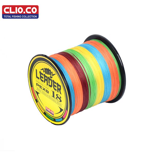 

100m 300m 500m 1000m brand clio.co japan multifilament multicolor 100% pe braided fishing line 10lb to 300lb ing