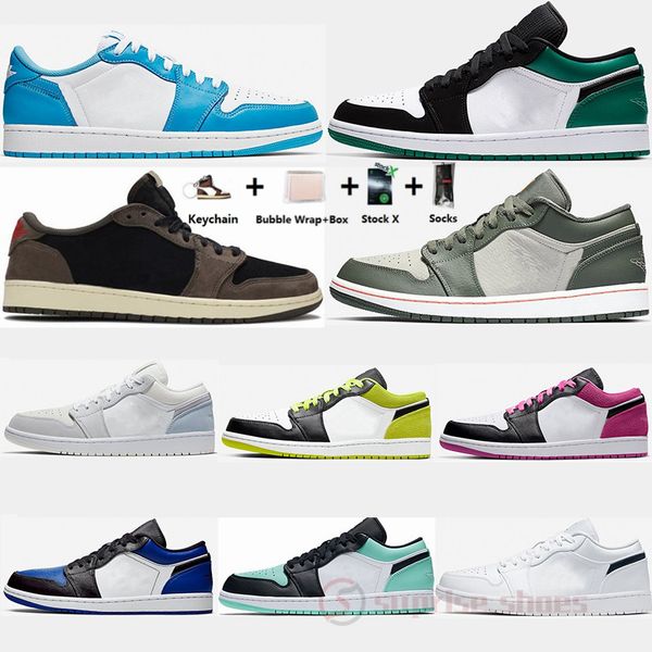 

low 1s trainers unc obsidian dark mocha high travis scotts 1 basketball shoes island green black toe fearless womens designer sport sneakers