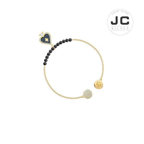 

silver 925 original copy female jewelry,variety magic chain swa remix spade pattern invisible magnetic buckle bracelet with, Black