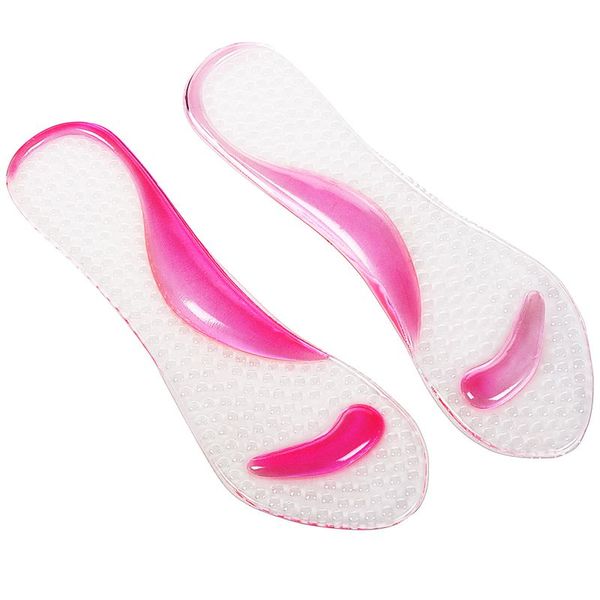 

women ball of foot arch metatarsal insole support cushion pad heel transparent+pink, Black