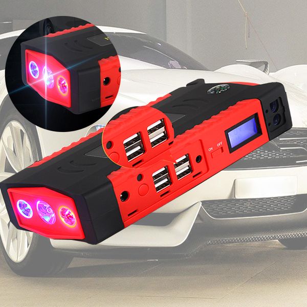 

82800mah 4usb car jump starter multifunction emergency charger battery power bank pack 12v starting device waterproof