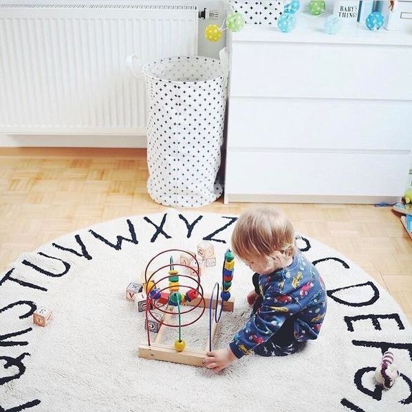 

ins-style northern european-style 26 letters round mat childrens game pad tent mat childrens room soft outfit