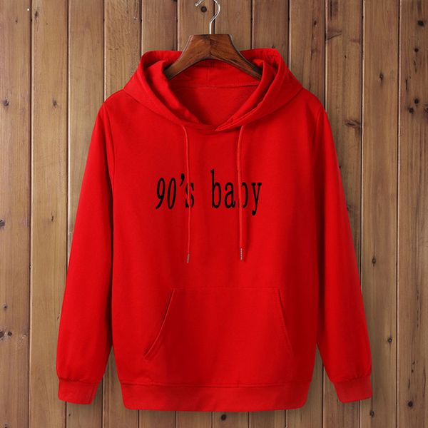 

90's baby female hoodies women long sleeve hoodies sweatshirt harajuku print sweatshirt autumn casual, Black