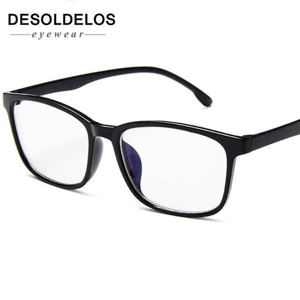 

2020 fashion women glasses frame men transparent eyeglasses frame vintage square clear lens glasses optical spectacle, Black