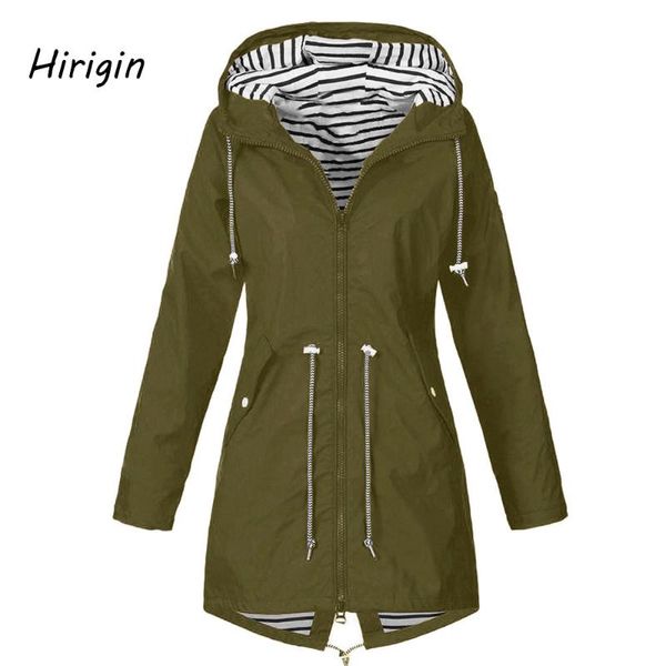 

women waterproof trenchs raincoat ladies outdoor wind rain forest jacket coat pocket button loose baggy winter holiday outerwear, Tan;black