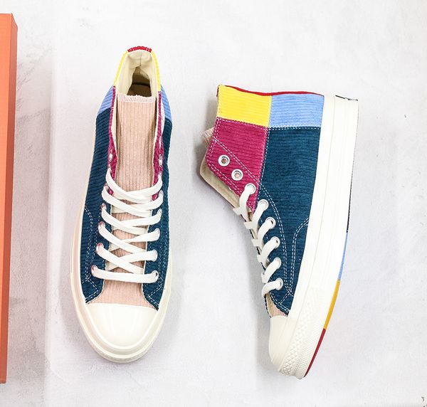 

new designer 2020 new shoes 1970s colorful corduroy casual canvas men women skateboarding sneaker trainers size 35-44