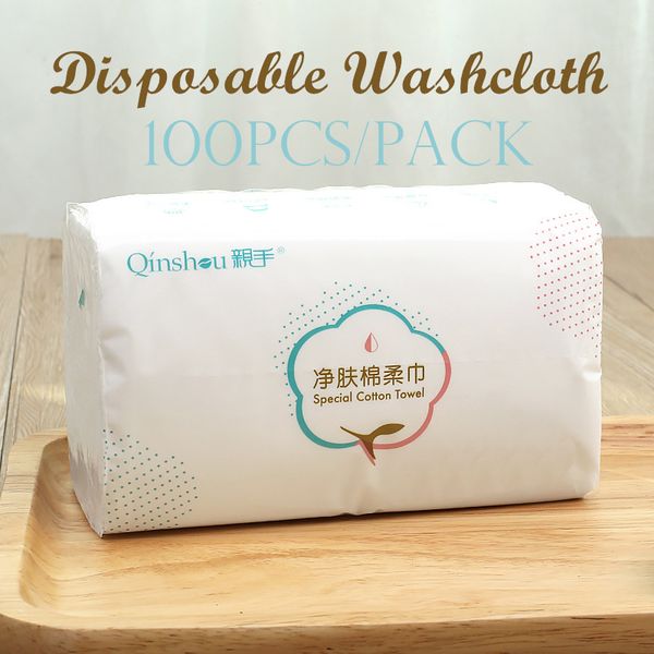 

disposable cleaning face towel cotton wash face non-woven fabric washcloths paper towels portable travel disposable cosmetic cleansing towel