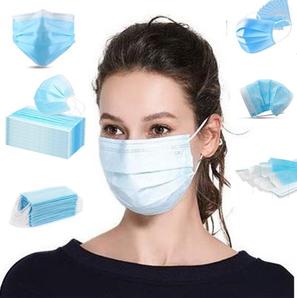 

new in stock 3 layer ply meltblown mouth masks nonwove disposable anti-dust quality assurance protective masks