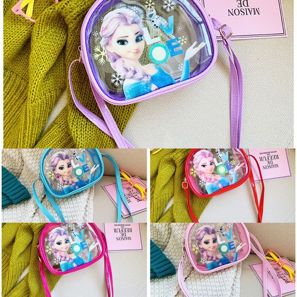 

tong bao tong bao wallet children's princess coin purse children's transparent jelly bag girl's shoulder messenger bag