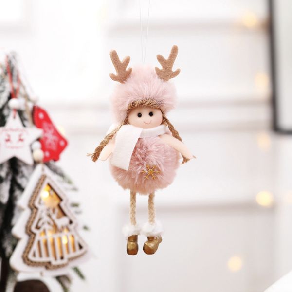 

ornaments tree pendants home festival plush party angel doll diy cute christmas gift living room decorative kids toy