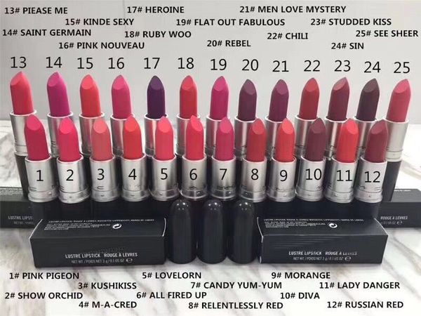

12pc new brand makeup matte russian red lipstick 3g long-lasting lipstick ing