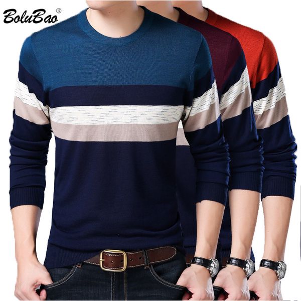 

bolubao brand men casual fashion sweater male slim fit pullover autumn splice men's solid color sweaters, White;black