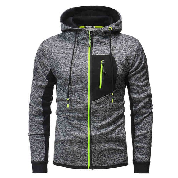 

2019 menswear youth fashion hoodie zip monochrome shirt menswear personality cardigan jacket long sleeve autumn winter sports co, Black