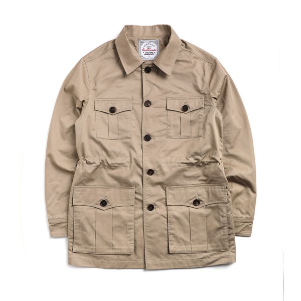 

wt-0008 read description cotton vintage safari jacket bush jacket, Black;brown