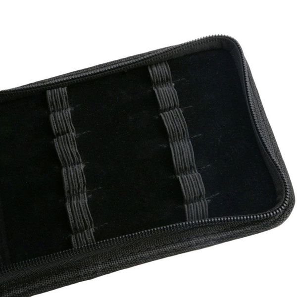 

12 pens fountain pen/roller pen faux leather zipper case holder new l41e