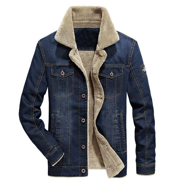 

oeak winter plus size warm jacket coat men fashion pockets denim jeans jackets casual hip hop streetwear windbreaker jacket, Black;brown