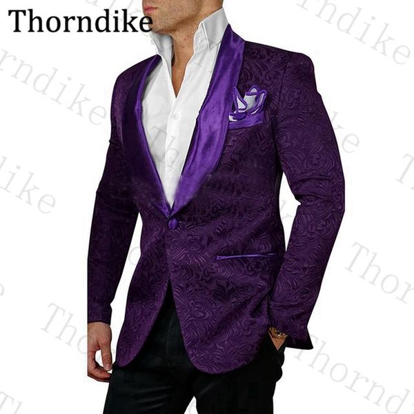 

thorndike shawl lapel jacquard suit men one button solid slim wedding suits custom made 2 peices set groom tuxedos(jacket+pants, White;black