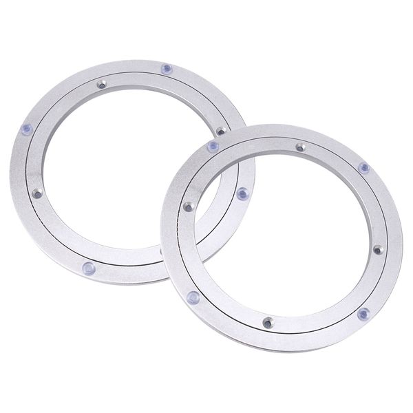 

2pcs rotate heavy duty aluminum turntable bearing 5/16\" thick lazy susan 10\"