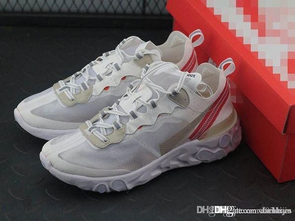 

react element 87 sail light bone white rush orange black aq1090-100 with original box