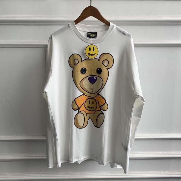 

new printed long sleeve t shirts tees hiphop oversized men 100% cotton round neck basic t shirt, White;black
