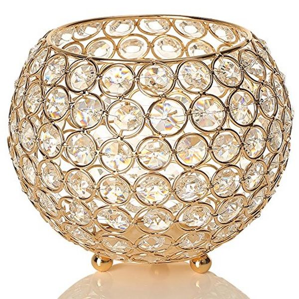 Metal Glass Candle Lantern Holders Moroccan Crystal Candlesticks