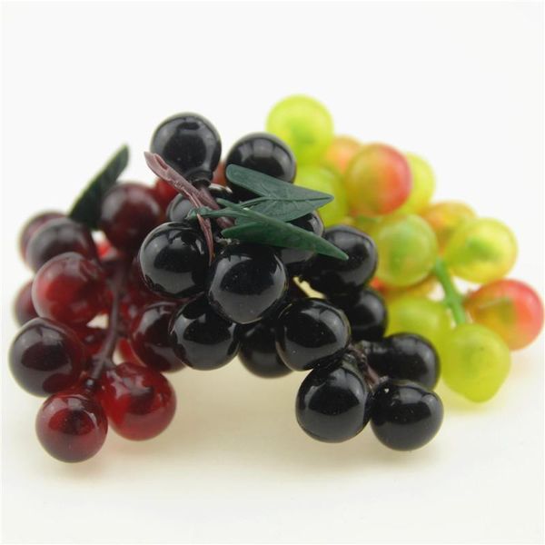 

30pcs lot artificial fruit grapes plastic fake decorative fruit lifelike home wedding party garden decor mini simulation fruit
