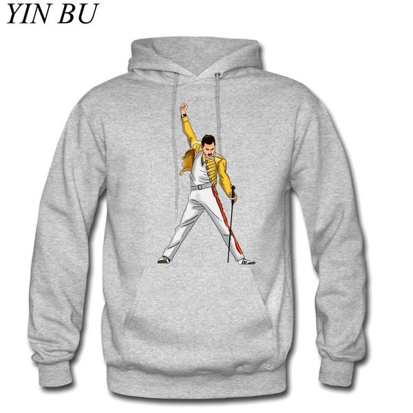 

freddie mercury queen band hoodies men sweatshirts hooded pullover sweatershirts male/women boys streetwear hoodie men, Black