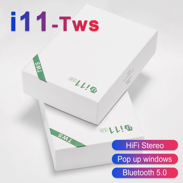 

i11 tws earbuds wireless bluetooth headphones 5.0 with pop up window twins mini earphones pk i12 i7s i9s i10 in box