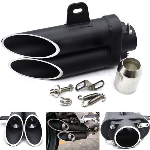 

universal 38-51mm motorcycle double tube muffler for yamaha xmax200 xmax250 xmax300 xmax400 tmax530 tmax500