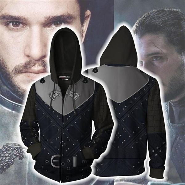 

designer hooded long sleeves coat casual cardigan spring mens male clothing fashion comics 3d printed mens jackets, Gray