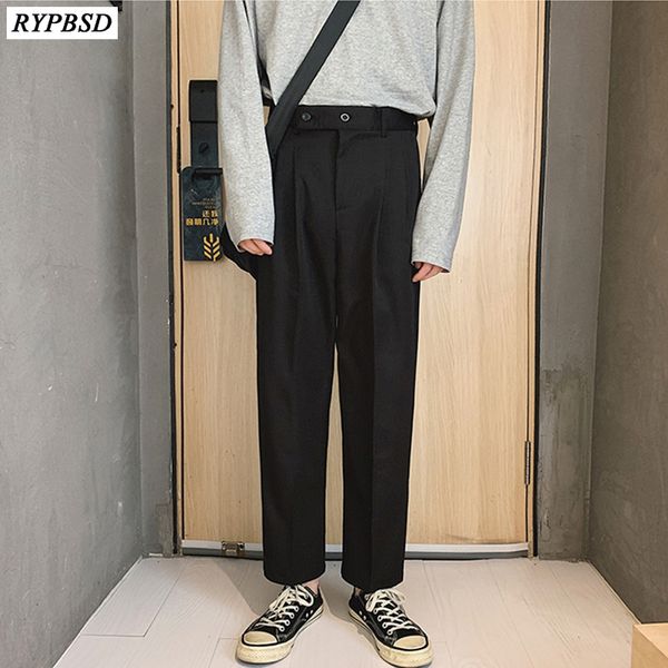 

2020 spring new formal suit pants business harem pants cotton loose mens fashions casual men trousers, Black