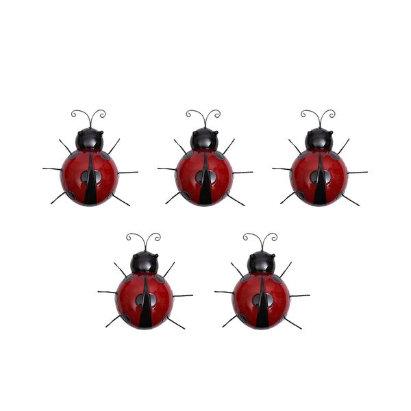 

5pcs 10cm metal ladybug,outdoor garden decorative figurine