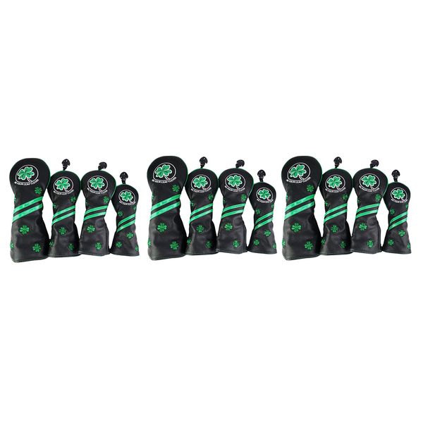 

12pcs waterproof golf club head cover hybrid ut wood driver headcover