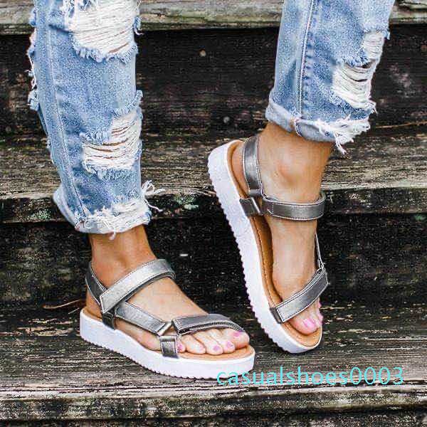 

summer fashion leopard print women sandals lady buckle strap silver sandal comfortable casual beach black shoes cc3