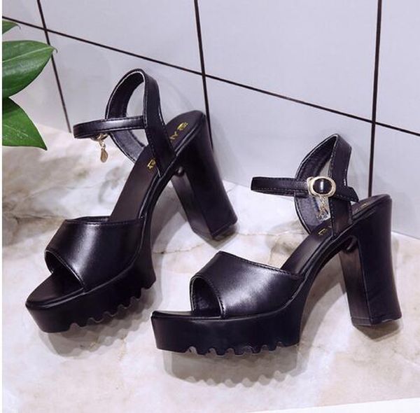 

Женские сандалии рыбий рот платформы высокий каблук клин сандалии пряжки серьги летние женские туфли на плоской подошве