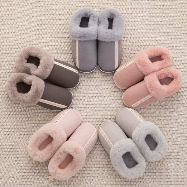 

sagace non-slip winter women slippers home female comfort floor women shoes cotton ladies indoor slippers plush slipper n7, Black