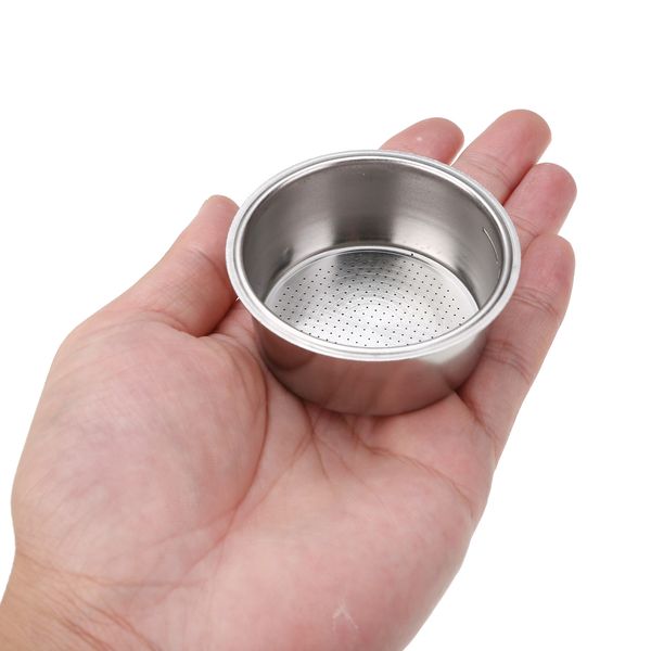 

2 cup 51mm coffee tea filter stainless steel non pressurized coffee filter basket for breville delonghi krups machine kitchen accessories