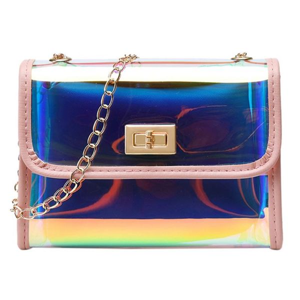 

aelicy transparent bag women fashion crossbody bag chain hasp shoulder bags messenger female summer beach new