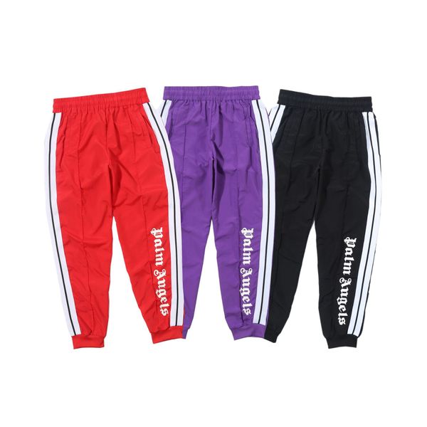 

Summer Fashion Pants Stripe Palm Angels Letter Printed Casual Loose Hip Hop Black Designer Pants S-XL